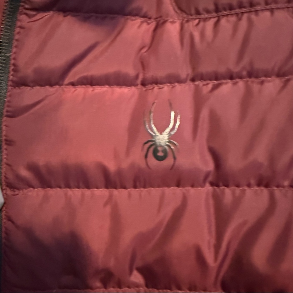 Spyder Women's Puffer Jacket Women’s Size Medium Down Duck Filled Burgundy - Picture 7 of 13